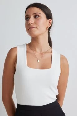 Positive Cream Rib Square Neck Tank 12 Positive Cream Rib Square Neck Tank -Fashion Clothing Store 013CD129 9BBE 4ACF 82DF E12D4E03EAF1 1 105 c
