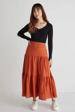 Blazing Spice Linen Tiered Midi Skirt 11 Blazing Spice Linen Tiered Midi Skirt -Fashion Clothing Store 05BB8F3E F23E 4617 B2BE 8B7FF85121CF 1 105 c