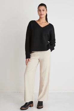 Ida Black Fluffy V-Neck Jumper 8 Ida Black Fluffy V-Neck Jumper -Fashion Clothing Store 09A87BA3 BD29 47A1 AA0A C3C98F5EE4E9 1 105 c