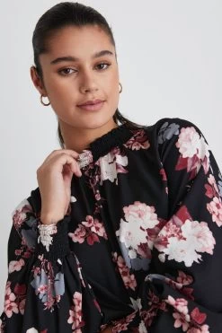 Embrace Pink Vintage Floral Shirred Neck Top 12 Embrace Pink Vintage Floral Shirred Neck Top -Fashion Clothing Store 0B272778 005C 4BB6 BA0D BE41AD80EB10 1 105 c