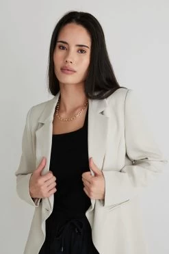 Harper Cloud Textured Double Breasted Blazer