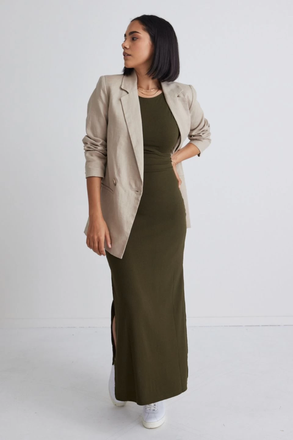 Mason Sand Linen Boyfriend Blazer 5 Mason Sand Linen Boyfriend Blazer - Image 3