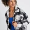 Seattle Black Check Textured Teddy Jacket 2 Seattle Black Check Textured Teddy Jacket -Fashion Clothing Store 0F837735 6421 41BF 8E3B 451812BC432F 1 105 c