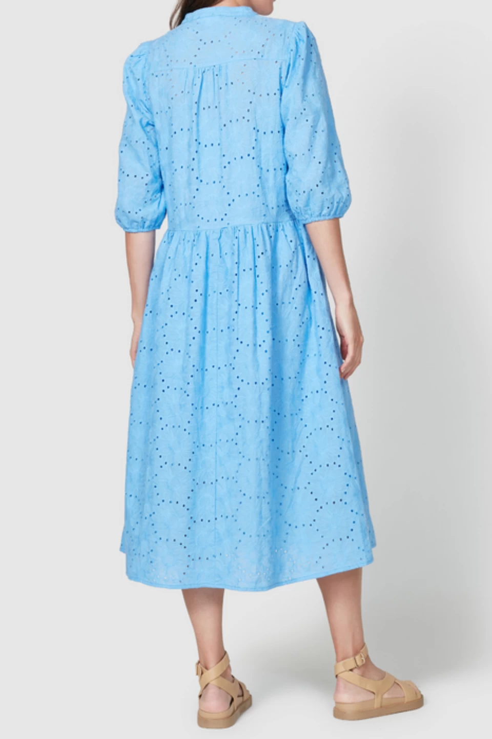 Paris Cornflower Blue Lace Midi Dress 5 Paris Cornflower Blue Lace Midi Dress - Image 3