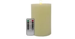 LED Battery Ivory Pillar Candle Medium