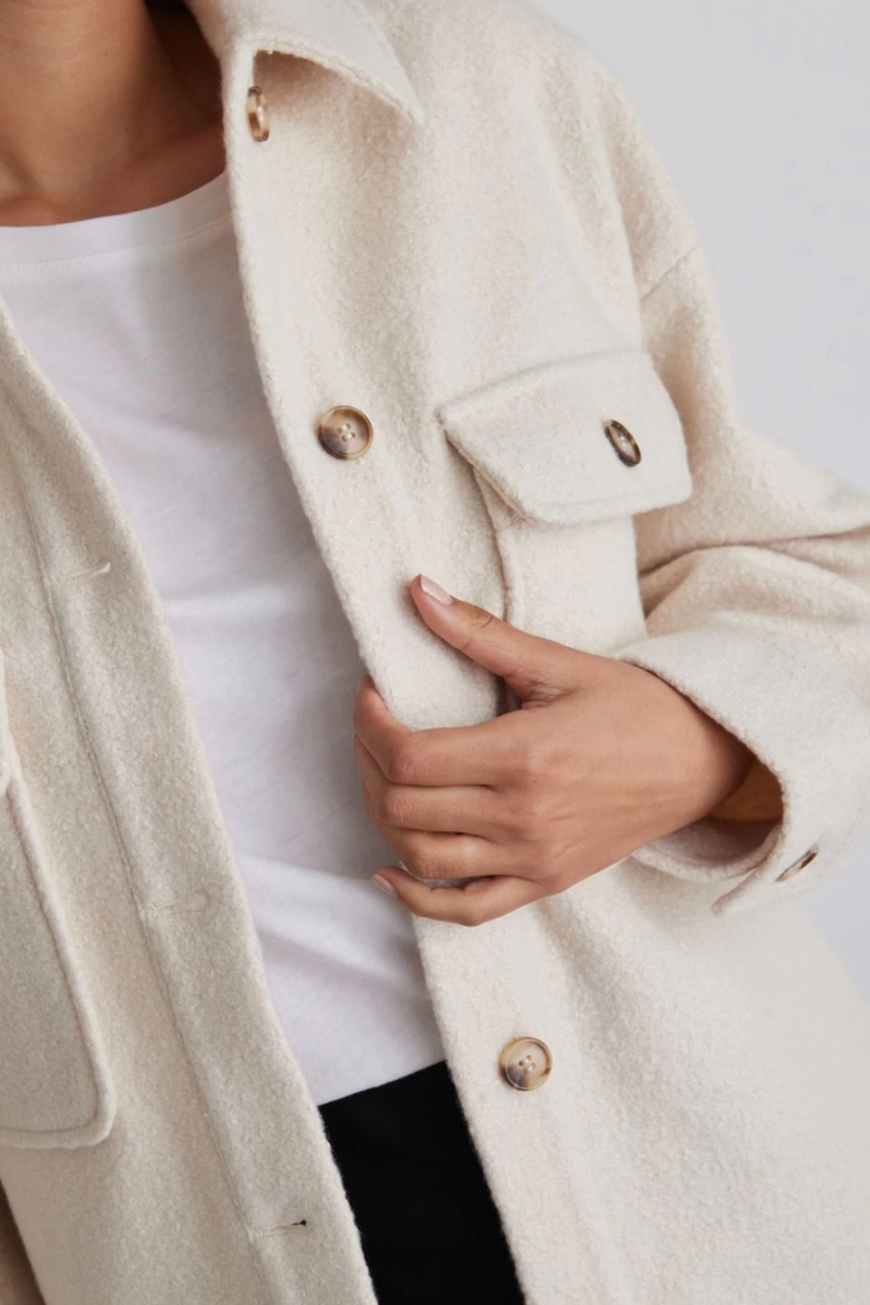 Pinot Bone Mini Boucle Oversized Shacket 7 Pinot Bone Mini Boucle Oversized Shacket - Image 5