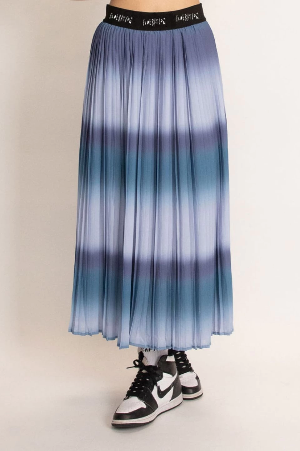 Ninja Blues Pleated Midi Skirt 3 Ninja Blues Pleated Midi Skirt