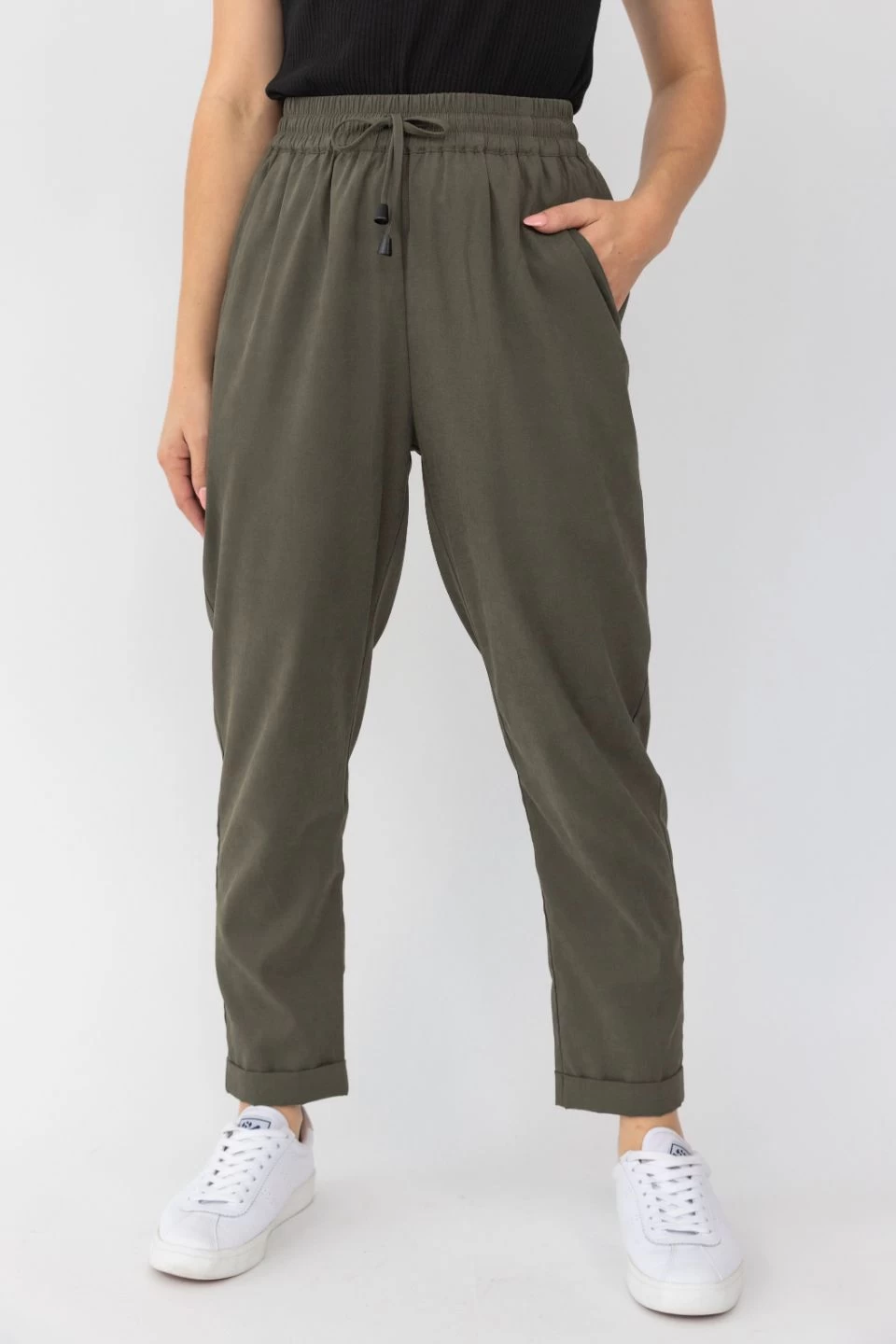 New Love Army Drapey Drawstring Tapered Cuffed Pant 4 New Love Army Drapey Drawstring Tapered Cuffed Pant - Image 2