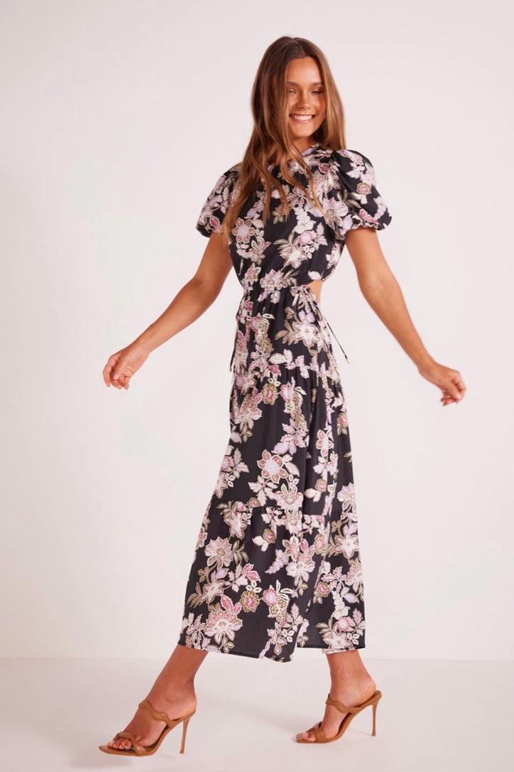 Willow Black Floral SS Midi Dress 6 Willow Black Floral SS Midi Dress - Image 4