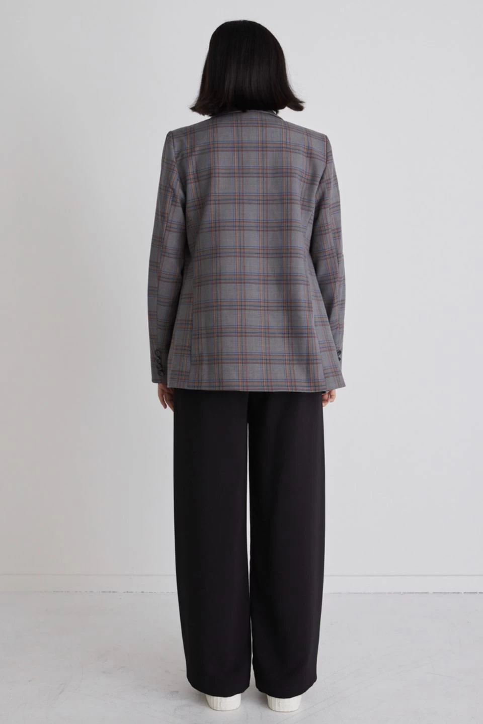 Effortless Brown Check Oversized Single Breasted Boyfriend Blazer 6 Effortless Brown Check Oversized Single Breasted Boyfriend Blazer - Image 4