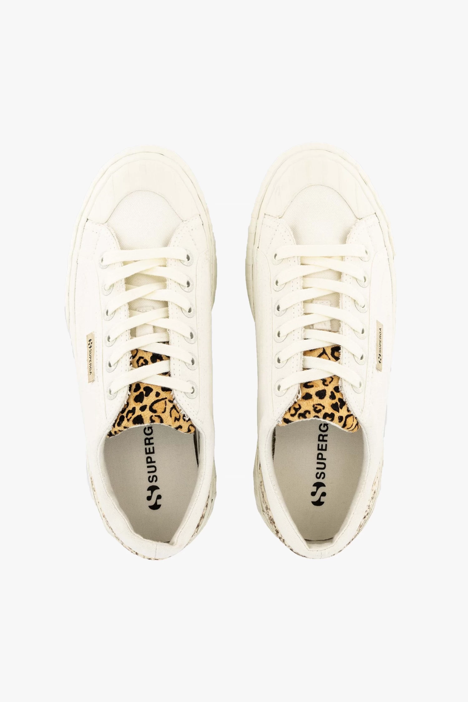 Superga 2631 Calfhair White Avorio Leopard Spot Leather Sneaker 5 Superga 2631 Calfhair White Avorio Leopard Spot Leather Sneaker - Image 3
