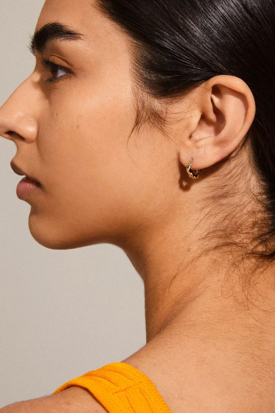 Pilgrim Taffy Recycled Small Swirl Hoop Earrings Gold 4 Pilgrim Taffy Recycled Small Swirl Hoop Earrings Gold - Image 2