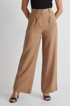 Island Mocha Linen Pleat Front Wide Leg Pant 10 Island Mocha Linen Pleat Front Wide Leg Pant -Fashion Clothing Store 2E9CBED6 BB7B 40AE A91E 7782B2939F32 1 105 c