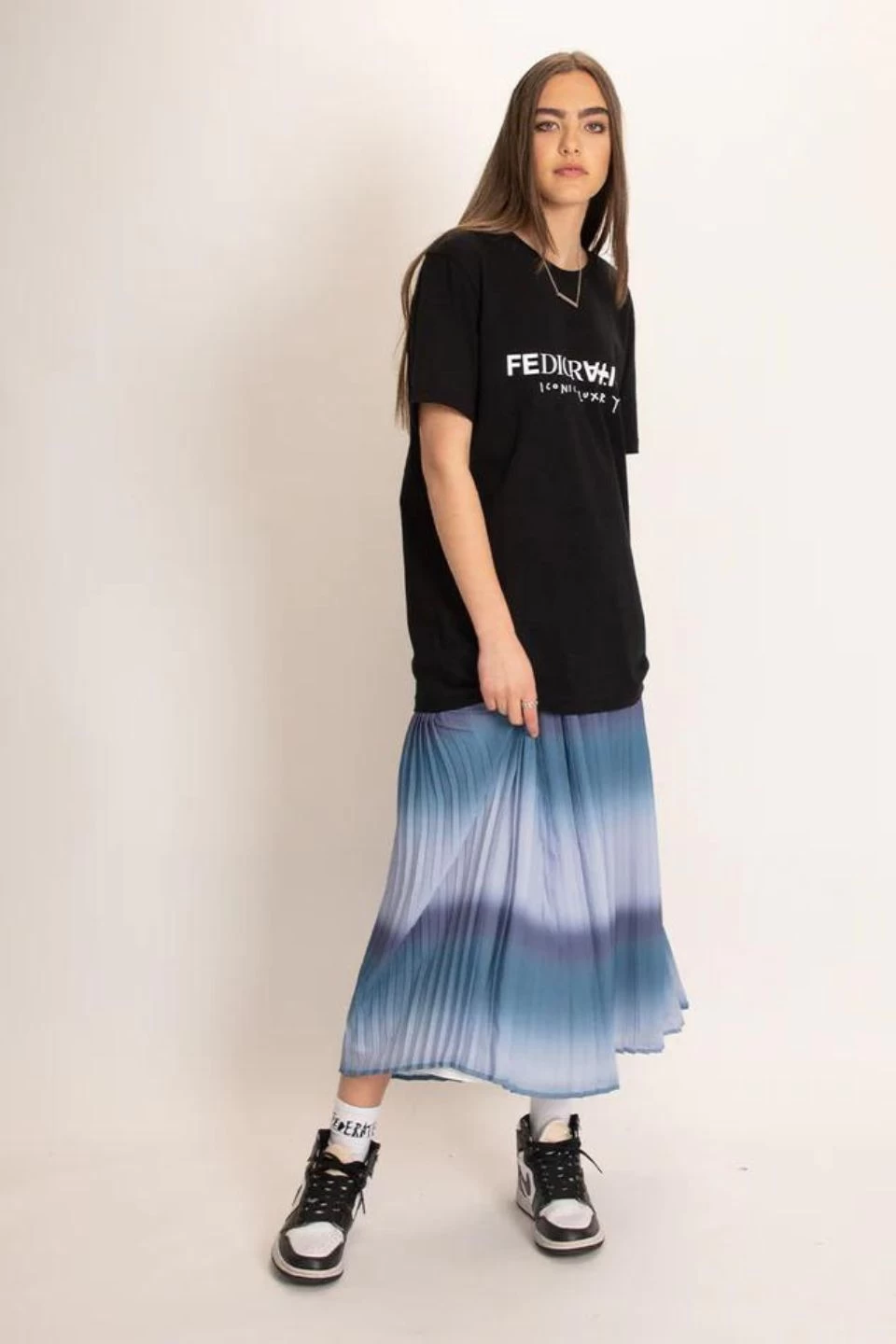 Ninja Blues Pleated Midi Skirt 4 Ninja Blues Pleated Midi Skirt - Image 2