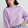 London Lilac Funnel Neck Chunky Knit Jumper 1 London Lilac Funnel Neck Chunky Knit Jumper -Fashion Clothing Store 3051C7E3 9657 4017 B028 DDCF93F49406