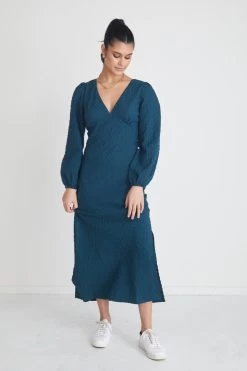 Phoenix Ocean Gingham LS Bias Midi Dress -Fashion Clothing Store 34CEB9CD 8BFF 40D6 9B8D 5F2657D00E32 1 105 c