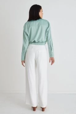 Amalfi Sage Satin Wrap Shirt 15 Amalfi Sage Satin Wrap Shirt -Fashion Clothing Store 385D8961 DDF9 4A3F 96B6 20FC12F7D42E 1 105 c