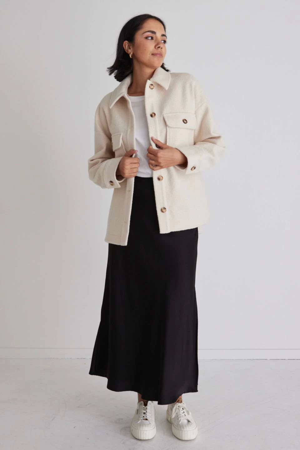 Pinot Bone Mini Boucle Oversized Shacket 3 Pinot Bone Mini Boucle Oversized Shacket