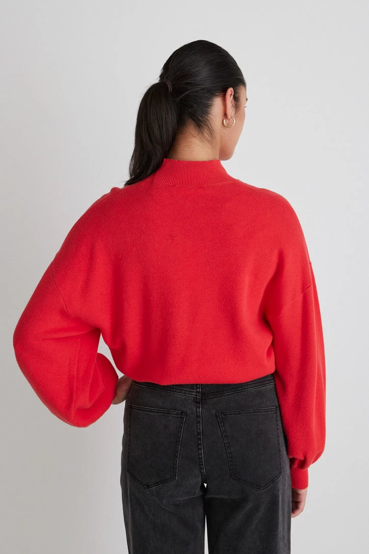 Motivation Scarlet Cotton Fine Knit Boxy Jumper 8 Motivation Scarlet Cotton Fine Knit Boxy Jumper - Image 6