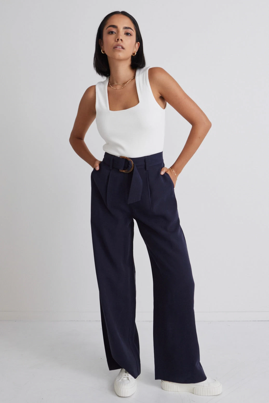 Positive Cream Rib Square Neck Tank 3 Positive Cream Rib Square Neck Tank