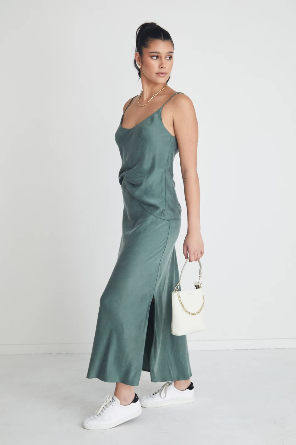 Scorpio Ocean Cupro Bias Midi Skirt 4 Scorpio Ocean Cupro Bias Midi Skirt - Image 2