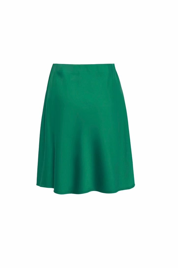 Tipsy Palm Green Satin Bias Mini Skirt 7 Tipsy Palm Green Satin Bias Mini Skirt - Image 5