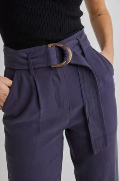 Pierre Navy Soft Viscose Tapered Leg Belted Pant 8 Pierre Navy Soft Viscose Tapered Leg Belted Pant -Fashion Clothing Store 4A665894 BC43 41A8 9692 B92A4085025B 1 105 c