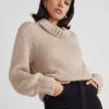 Teddy Fawn Super Chunky Roll Neck Knit