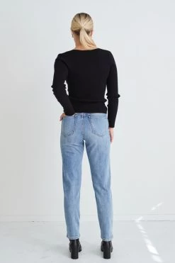 Tommy Mid Blue High Waist Straight Leg Jean -Fashion Clothing Store 4D7E5F58 B3AA 48E7 8D1C 8E0867ADC290 1 105 c a6cf836d 9017 412d a92d 0541a1bf5c3c