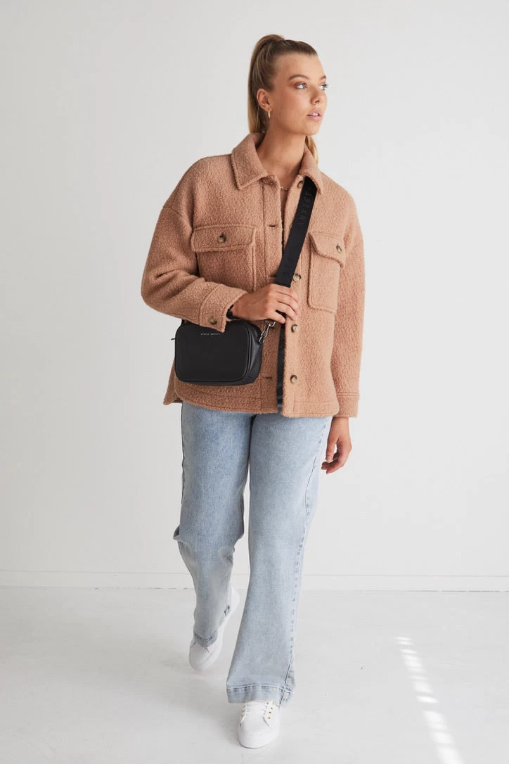 Pinot Tan Teddy Oversized Shacket 4 Pinot Tan Teddy Oversized Shacket - Image 2