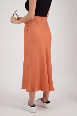 Utopia Rust Linen Bias Cut Midi Skirt 15 Utopia Rust Linen Bias Cut Midi Skirt -Fashion Clothing Store 53B8F3FC 6648 4291 9D92 151D3834FABB 1 201 a