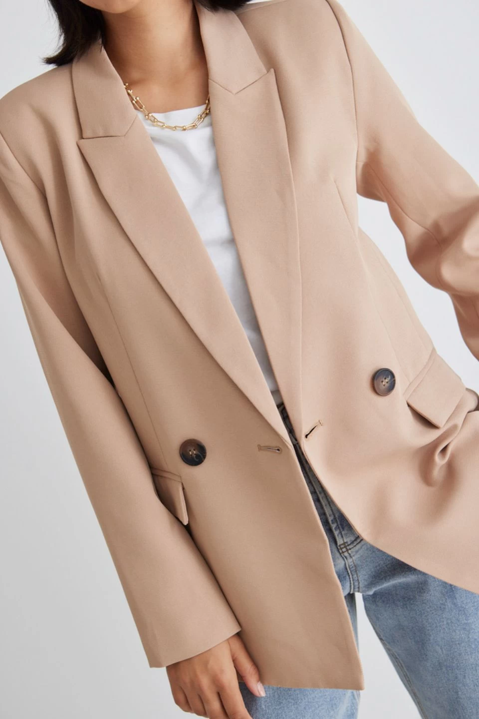 Cooper Caramel Texture Boyfriend Semi Fitted Blazer 4 Cooper Caramel Texture Boyfriend Semi Fitted Blazer - Image 2