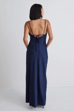 Show Stopper Navy Satin Strappy Midi Dress 15 Show Stopper Navy Satin Strappy Midi Dress -Fashion Clothing Store 54EB441A C788 4CBE 884D 21B4EBCF7C34 1 201 a