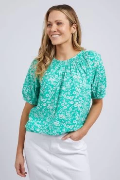 Bloom Emerald Floral Top