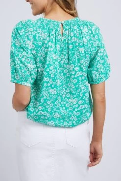 Bloom Emerald Floral Top -Fashion Clothing Store 5522007.GRN 3 1