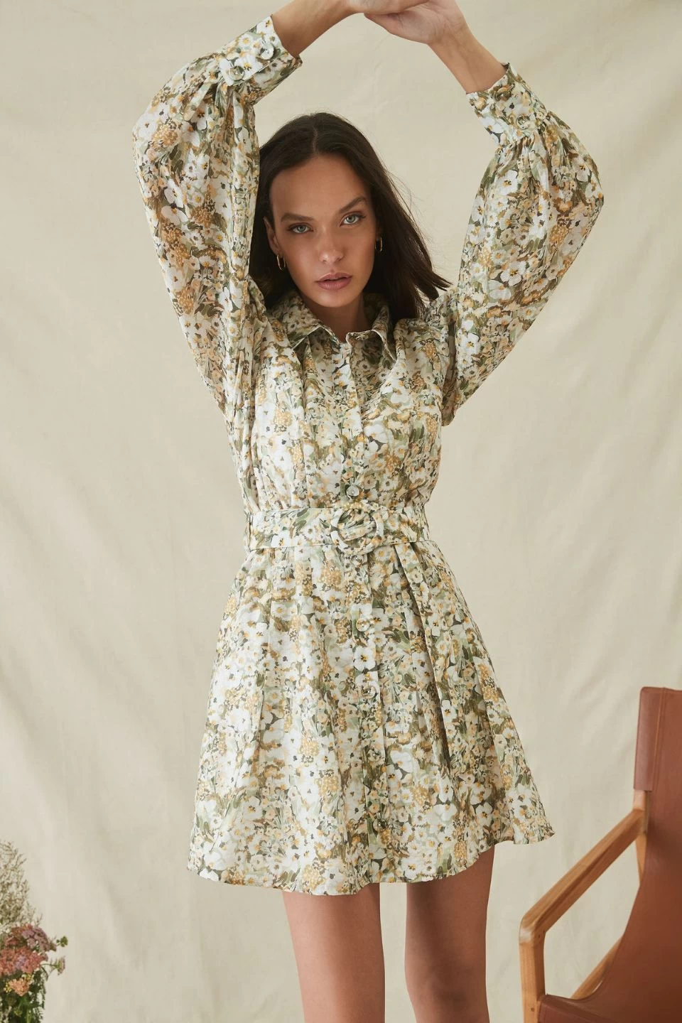 Salto Evergreen Floral LS Mini Dress 3 Salto Evergreen Floral LS Mini Dress