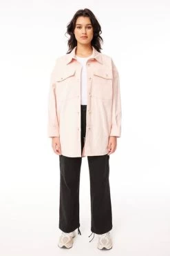 Taylor Pink Cord Shacket