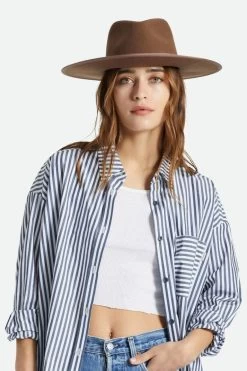 Brixton Jo Rancher Dark Tan Wide Brim Chocolate Band Wool Felt Fedora Hat 8 Brixton Jo Rancher Dark Tan Wide Brim Chocolate Band Wool Felt Fedora Hat -Fashion Clothing Store 5b0f32a17605fe17e113555fbd1d3c69923804c2 1