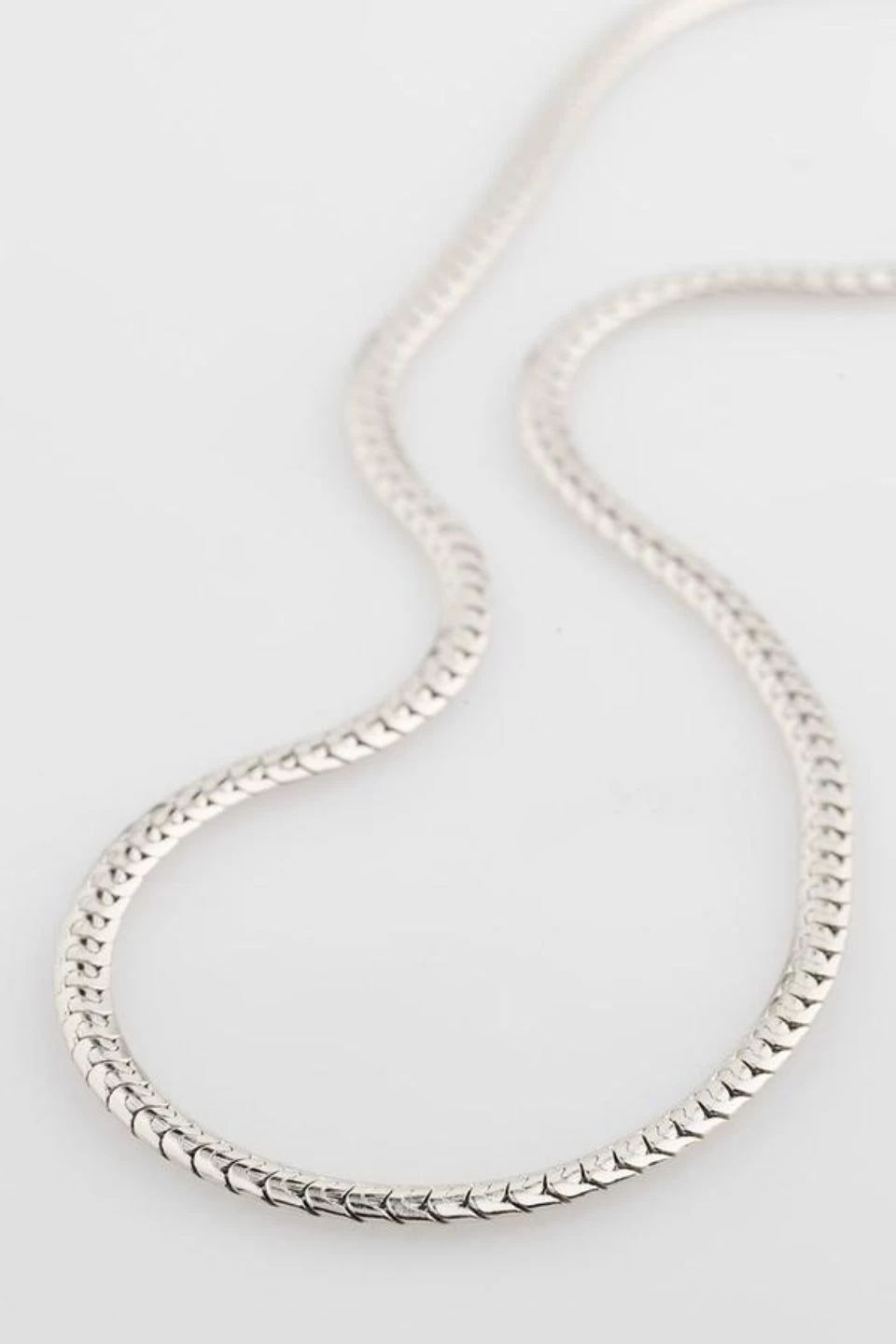 Pilgrim Talia Flat Snake Chain Silver Necklace EOL 5 Pilgrim Talia Flat Snake Chain Silver Necklace EOL - Image 3