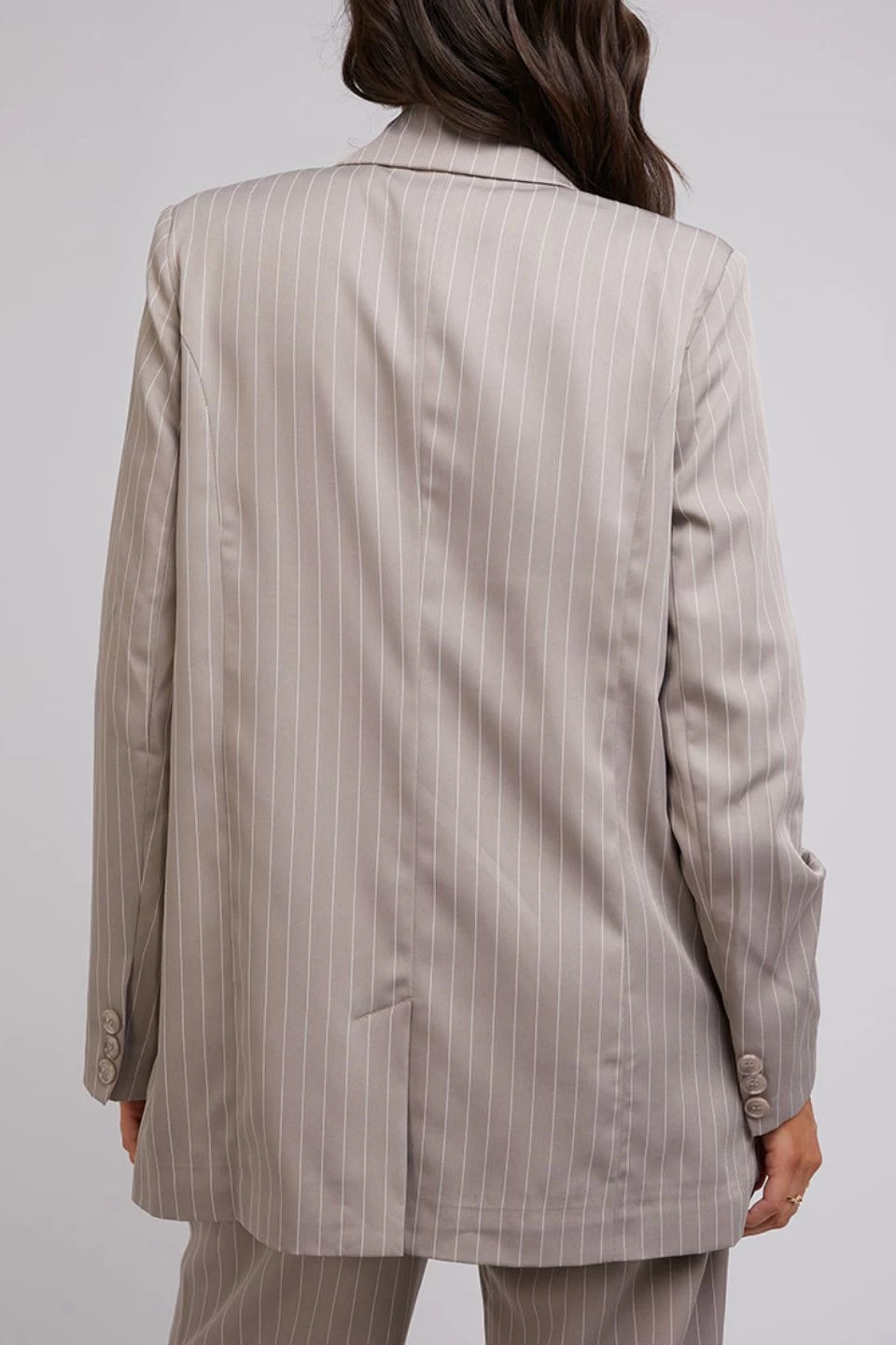 Hailey Grey Pinstripe Blazer 4 Hailey Grey Pinstripe Blazer - Image 2