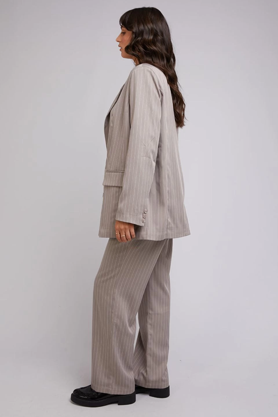 Hailey Grey Pinstripe Blazer 6 Hailey Grey Pinstripe Blazer - Image 4