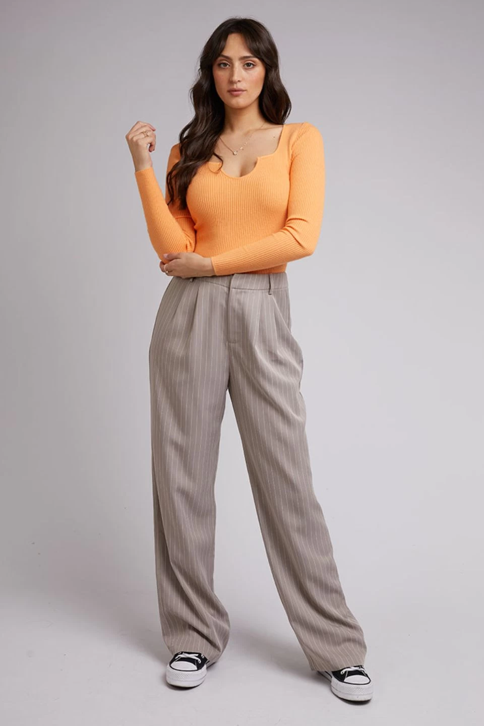 Hailey Grey Pinstripe Pant 4 Hailey Grey Pinstripe Pant - Image 2
