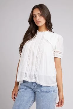 Denver White Detailed Tee