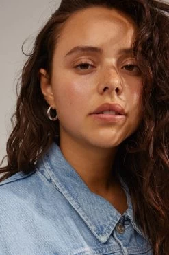 Pilgrim Edea Hoops Recycled Silver Plated Earrings