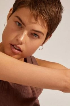 Pilgrim Eanna Large Hoops Recycled Silver Earrings -Fashion Clothing Store 682316053 1 1