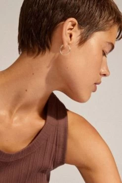 Pilgrim Eanna Large Hoops Recycled Silver Earrings