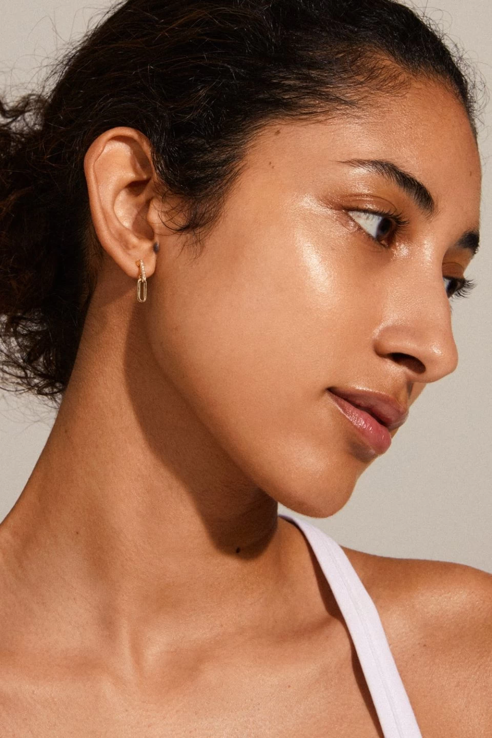 Pilgrim Elise Linked Earrings Gold Plated With Crystal 4 Pilgrim Elise Linked Earrings Gold Plated With Crystal - Image 2