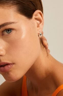 Pilgrim Edwina Chunky Mini Hoop Earrings Silver Plated