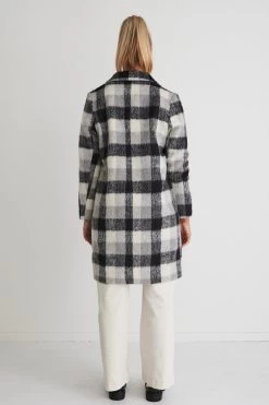 Luna Black Check Single Breasted Long Coat 9 Luna Black Check Single Breasted Long Coat -Fashion Clothing Store 6A7932D0 F45F 46AB 893F 07F015BB20B0 1 105 c