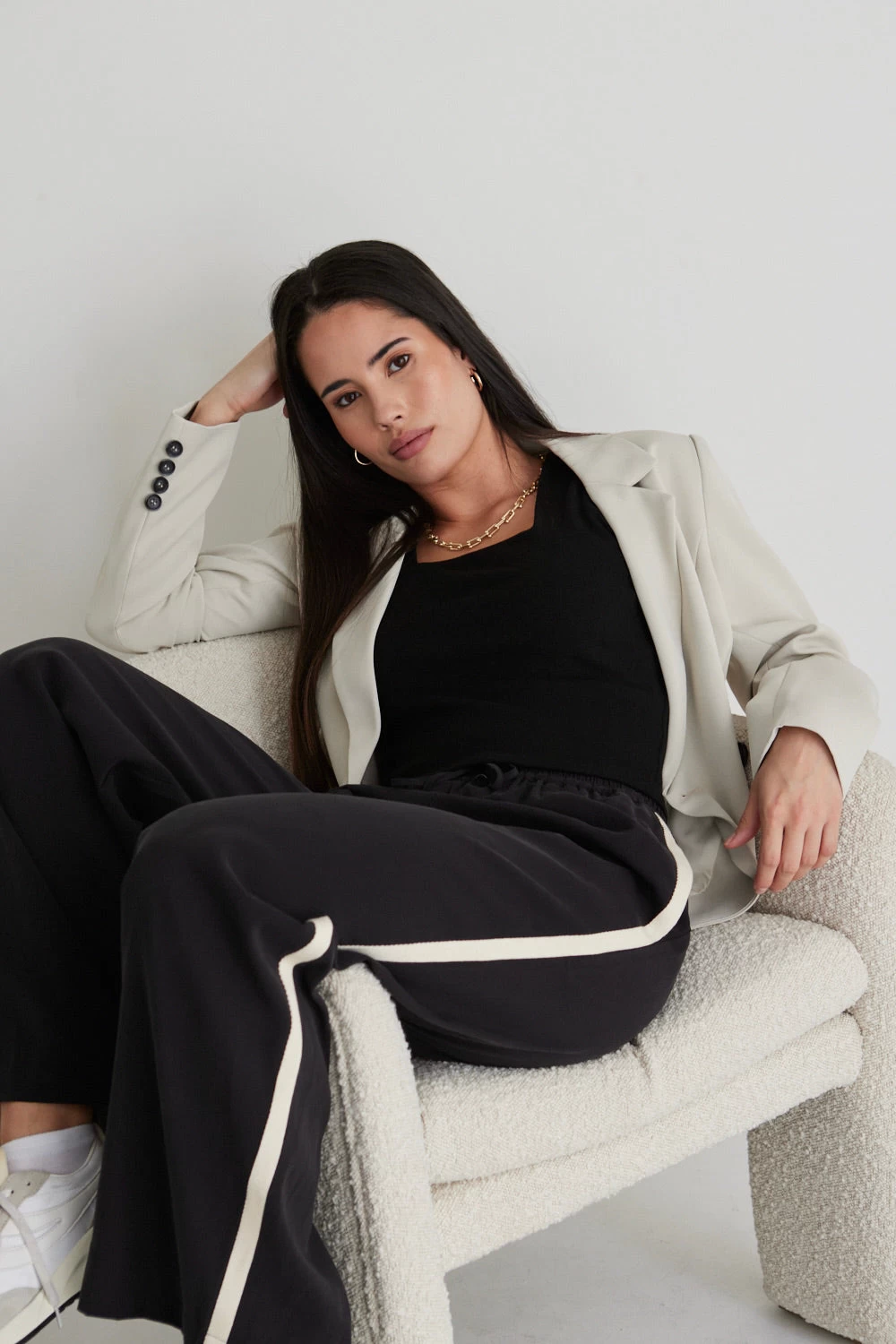 Harper Cloud Textured Double Breasted Blazer 5 Harper Cloud Textured Double Breasted Blazer - Image 3